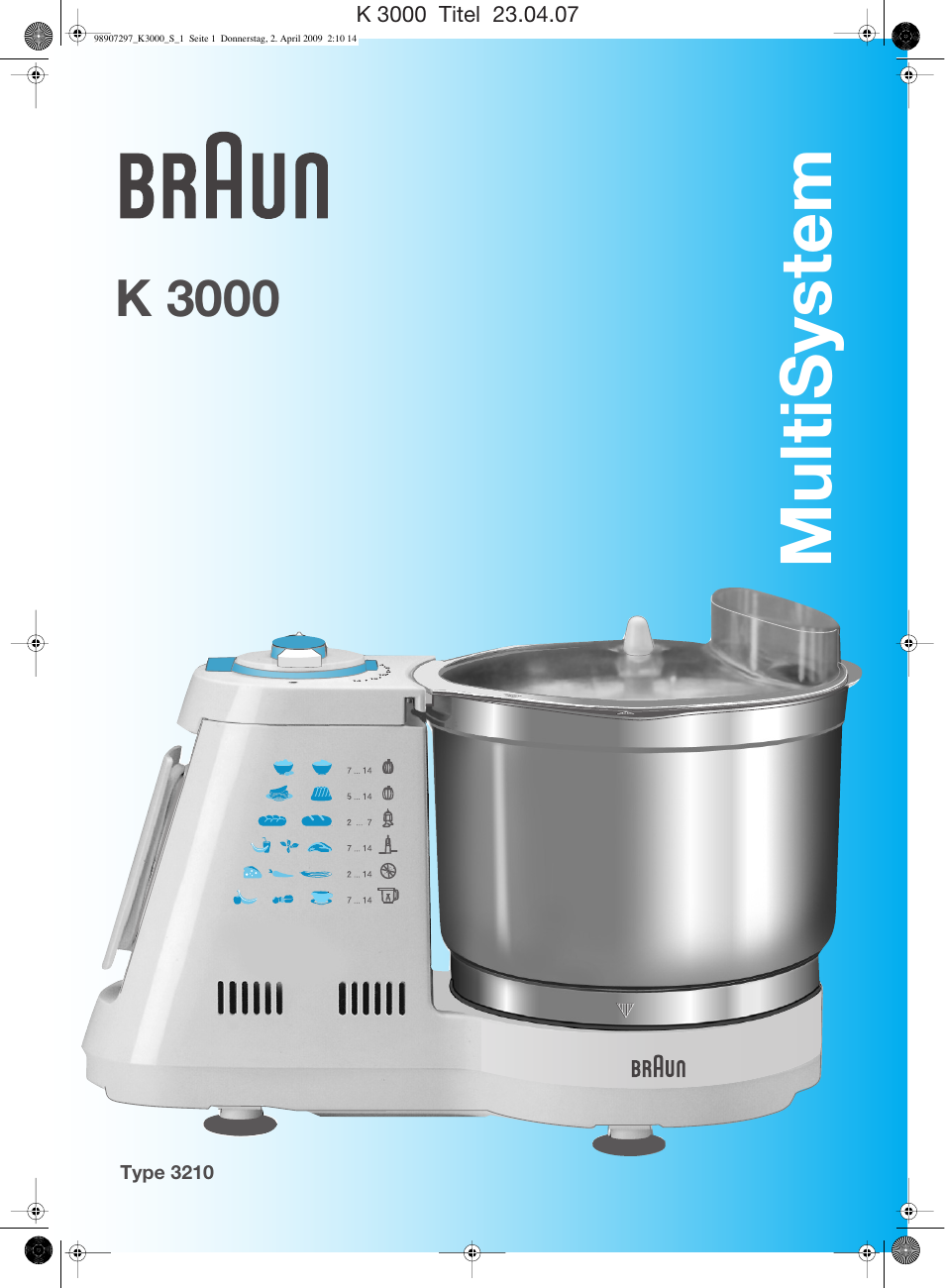 Braun MultiSystem K 3000 User Manual | 61 pages