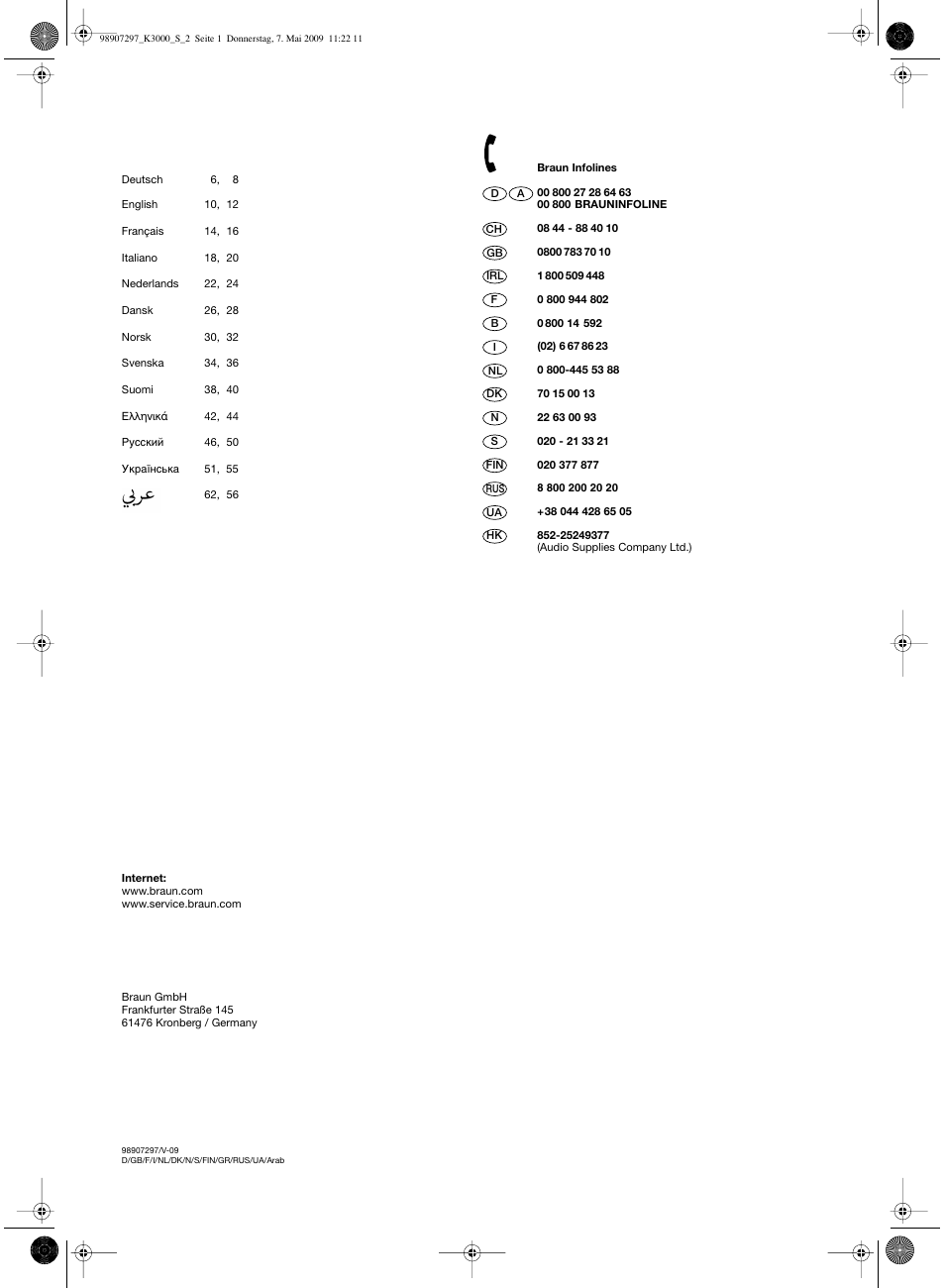 Braun MultiSystem K 3000 User Manual | Page 2 / 61