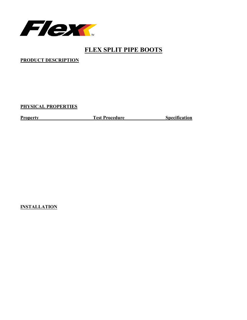 Flex Split Pipe Boots User Manual | 2 pages