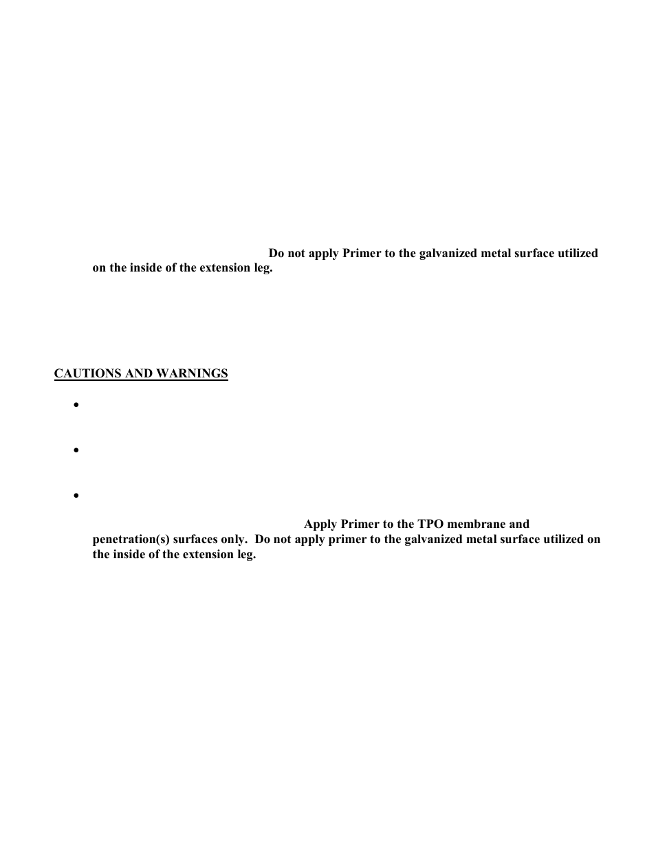Flex TPO Extension Legs User Manual | Page 2 / 2