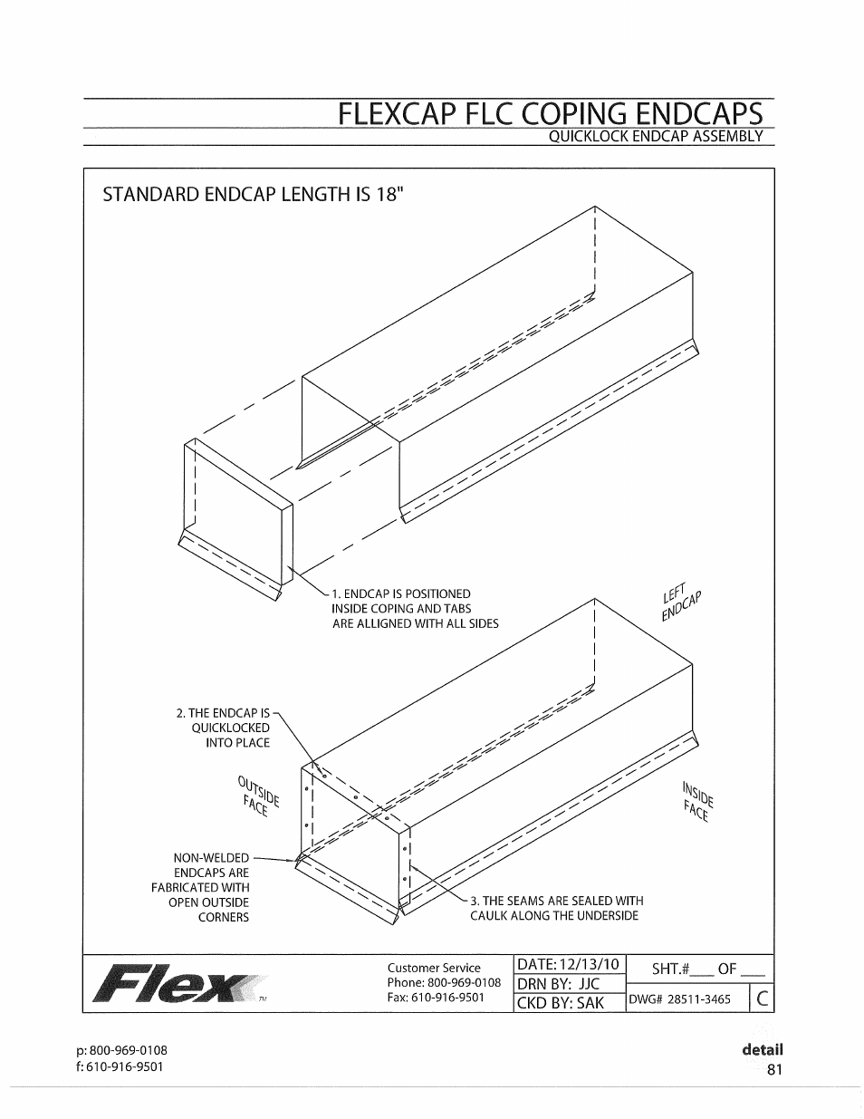 Flexcap flc coping endcaps | Flex FLC Coping User Manual | Page 11 / 30