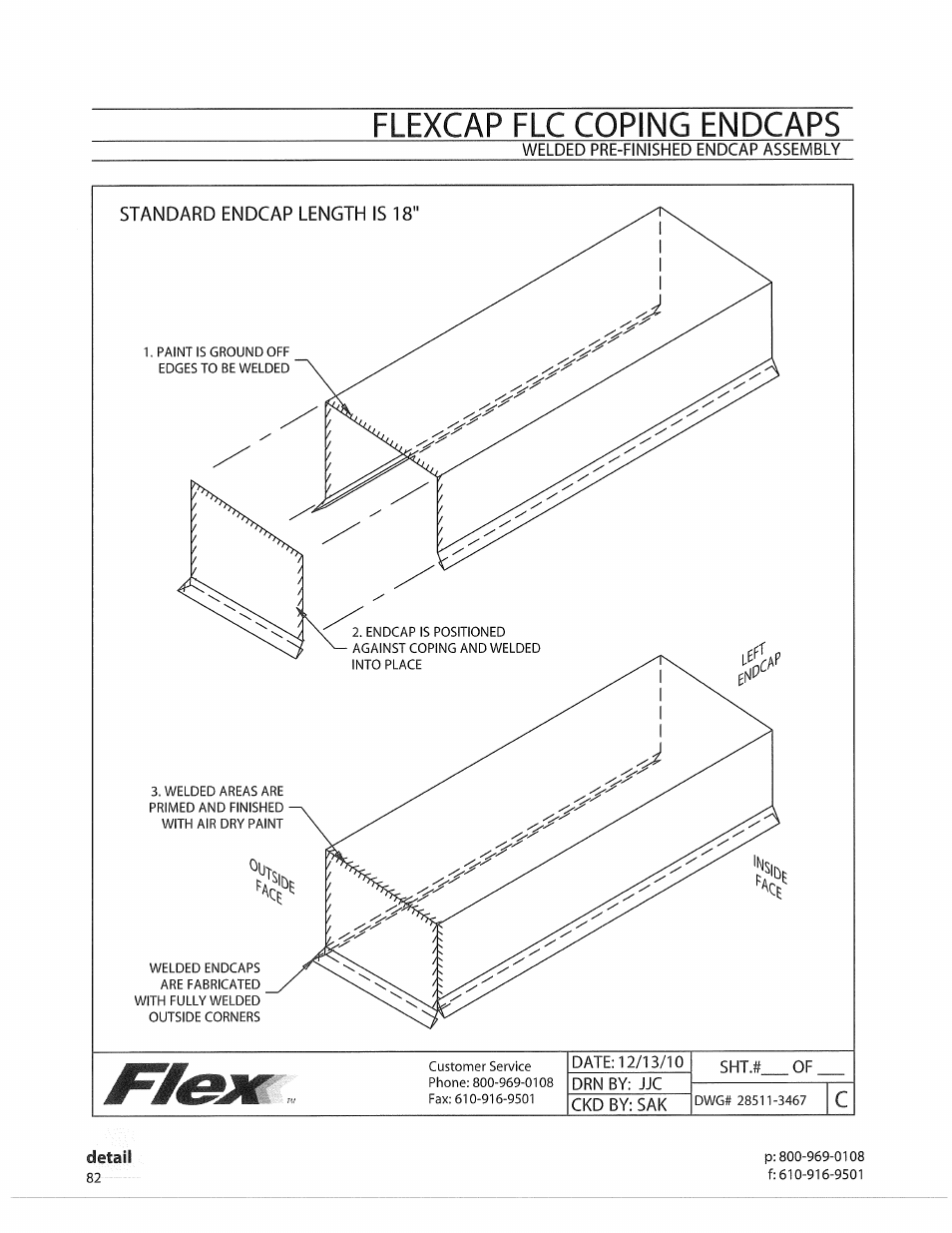 Flexcap flc coping endcaps | Flex FLC Coping User Manual | Page 12 / 30
