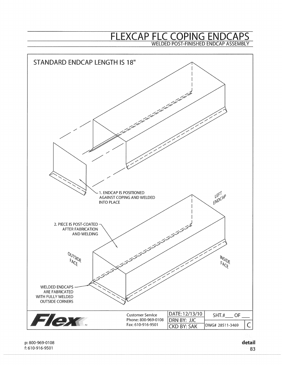 Flexcap flc coping endcaps | Flex FLC Coping User Manual | Page 13 / 30