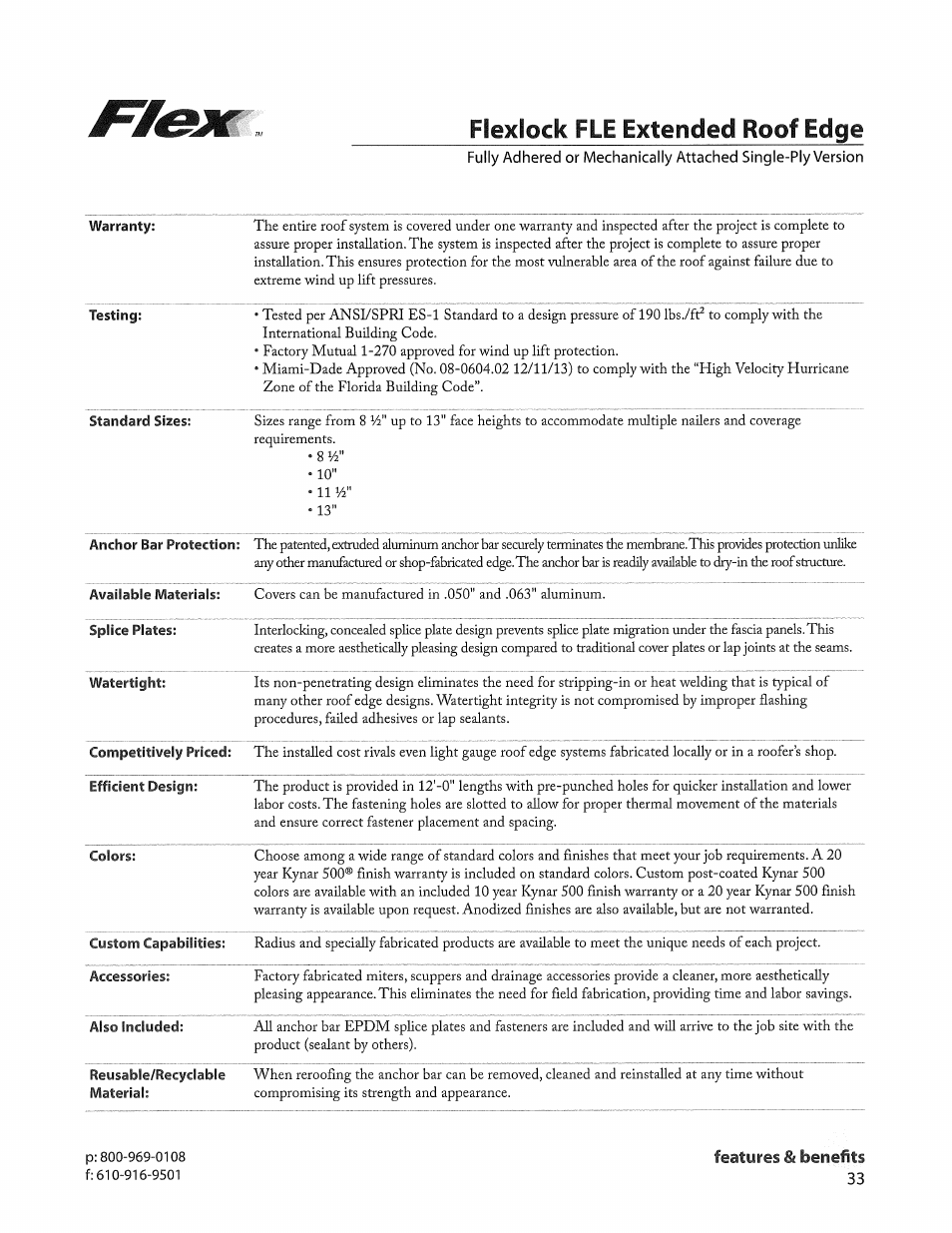 Flex FLE Extended Roof Edge User Manual | 5 pages