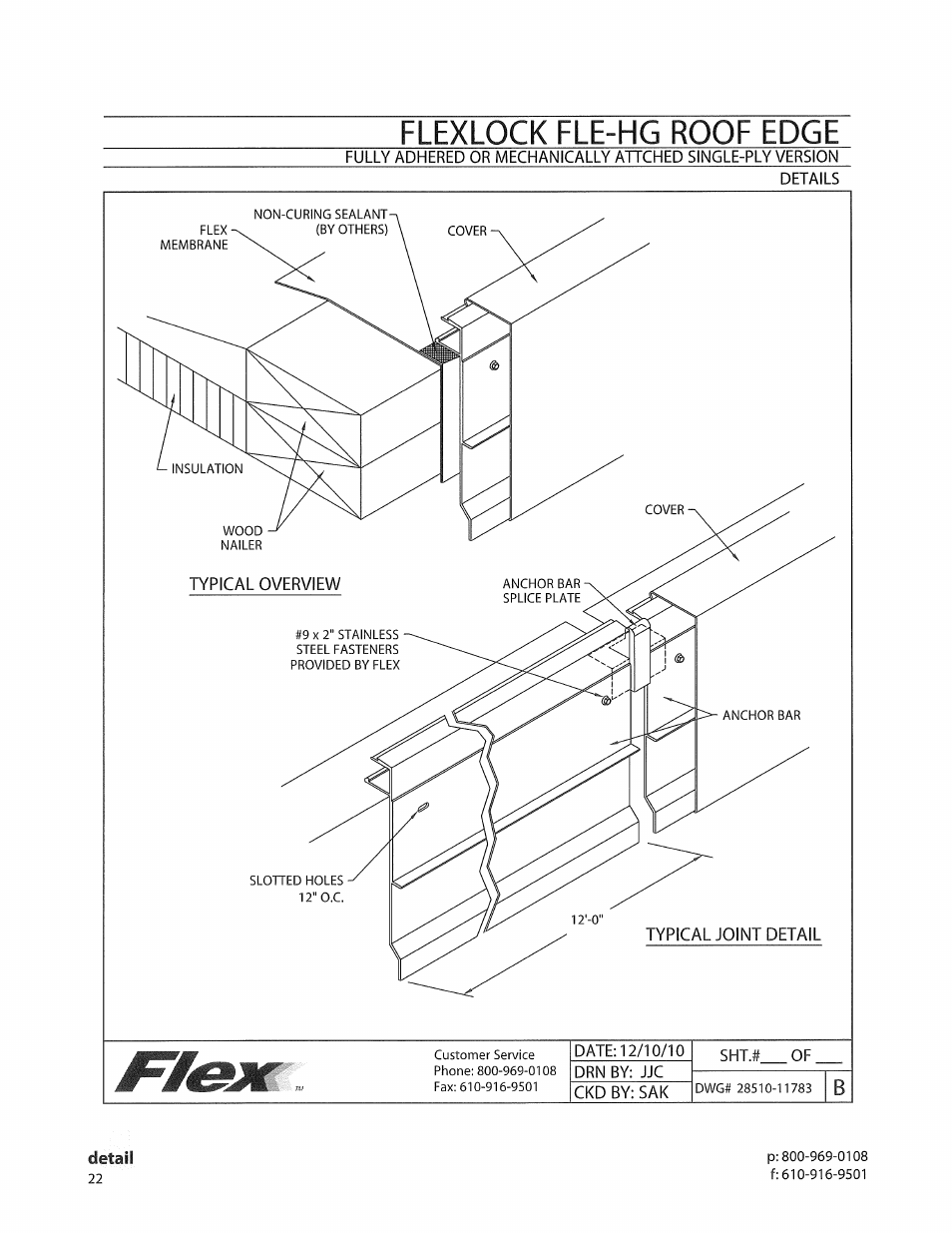 Flexlock fle-hg roof edge | Flex FLE-HG Roof Edge User Manual | Page 4 / 7