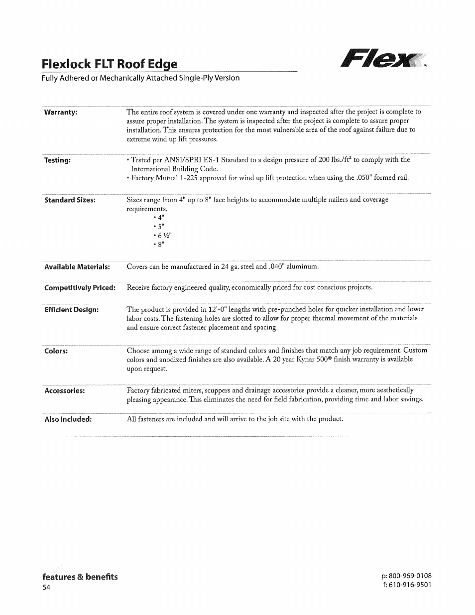 Flex FLT Roof Edge User Manual | 5 pages