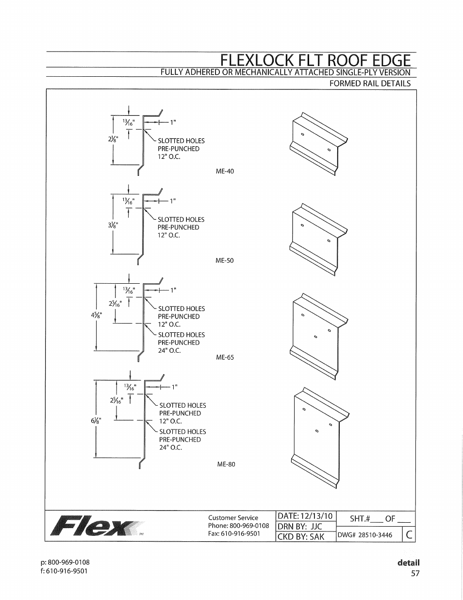 Flexlock fit roof edge, Drn by: jjc | Flex FLT Roof Edge User Manual | Page 4 / 5