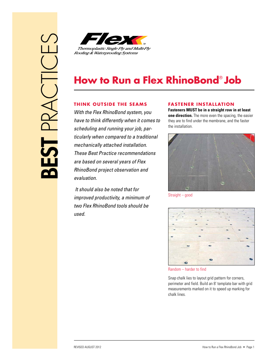 Flex RhinoBond Project User Manual | 4 pages