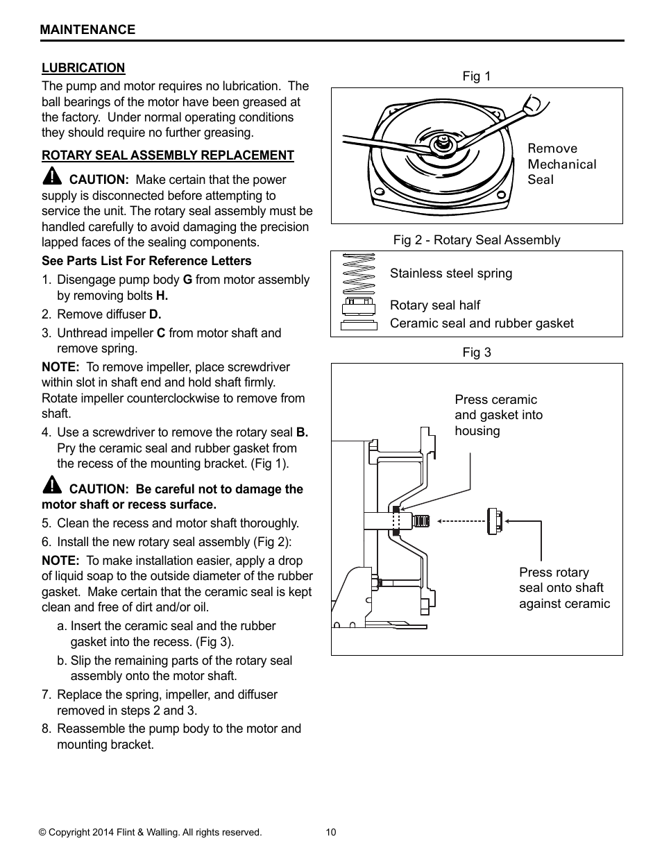 Flint & Walling SP Self-Priming Sprinkler Pump User Manual | Page 10 / 12