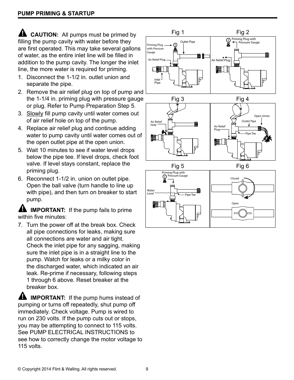 Flint & Walling SP Self-Priming Sprinkler Pump User Manual | Page 9 / 12