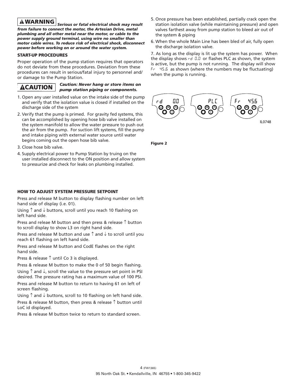 Flint & Walling Constant Pressure Pumping Stations - ADW2W73 User Manual | Page 4 / 8