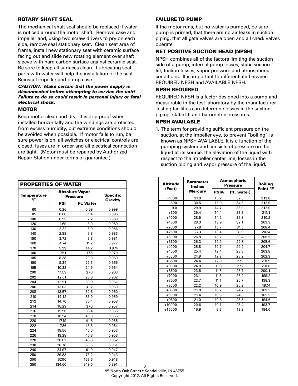 Flint & Walling Constant Pressure Pumping Stations - end suction centrifugal pumps User Manual | Page 6 / 8
