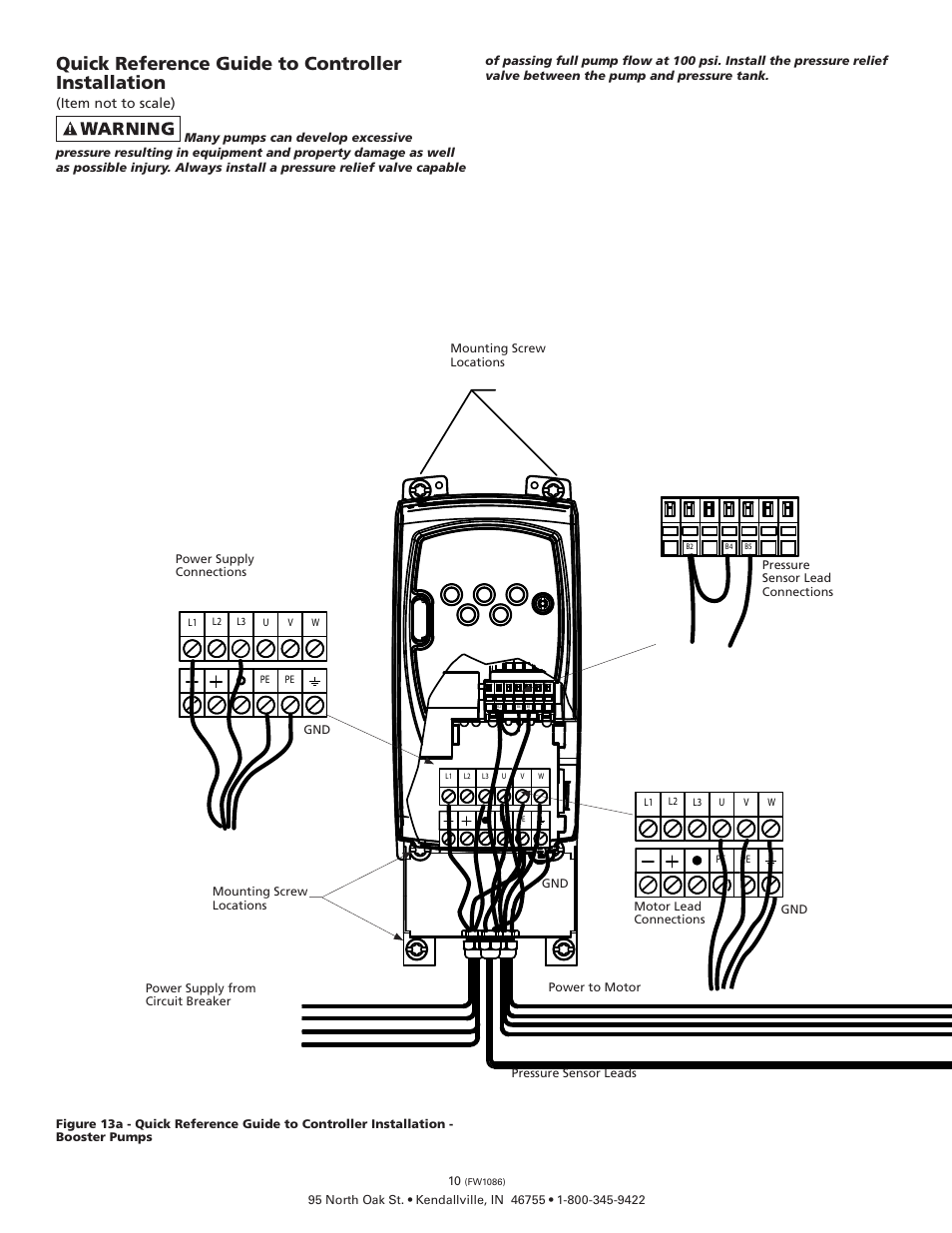 Quick reference guide to controller installation | Flint & Walling Artesian Drive Controllers - AD150145 User Manual | Page 10 / 13