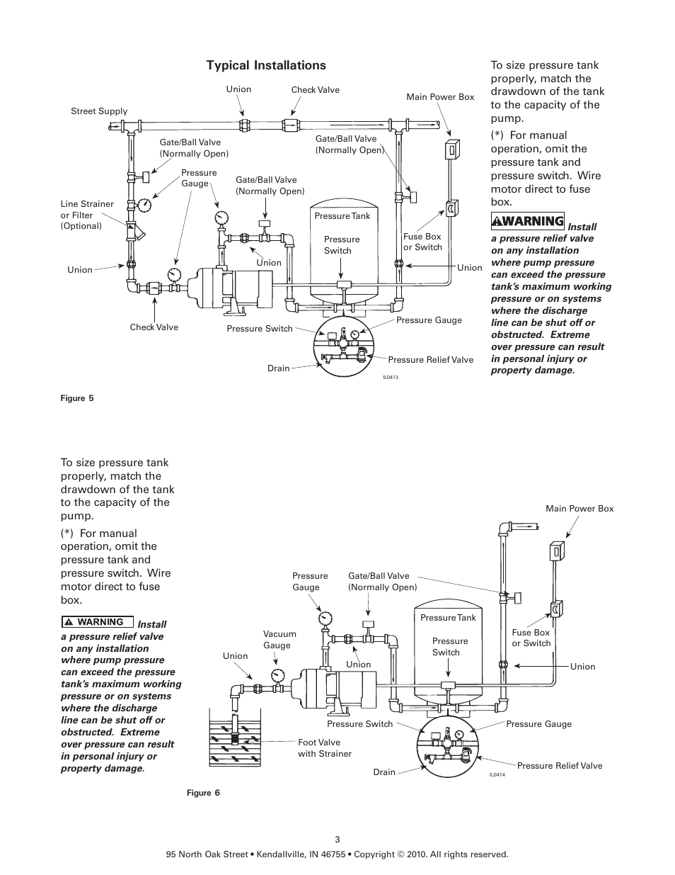 Typical installations | Flint & Walling Centrifugal Packages - CJ103 User Manual | Page 3 / 11