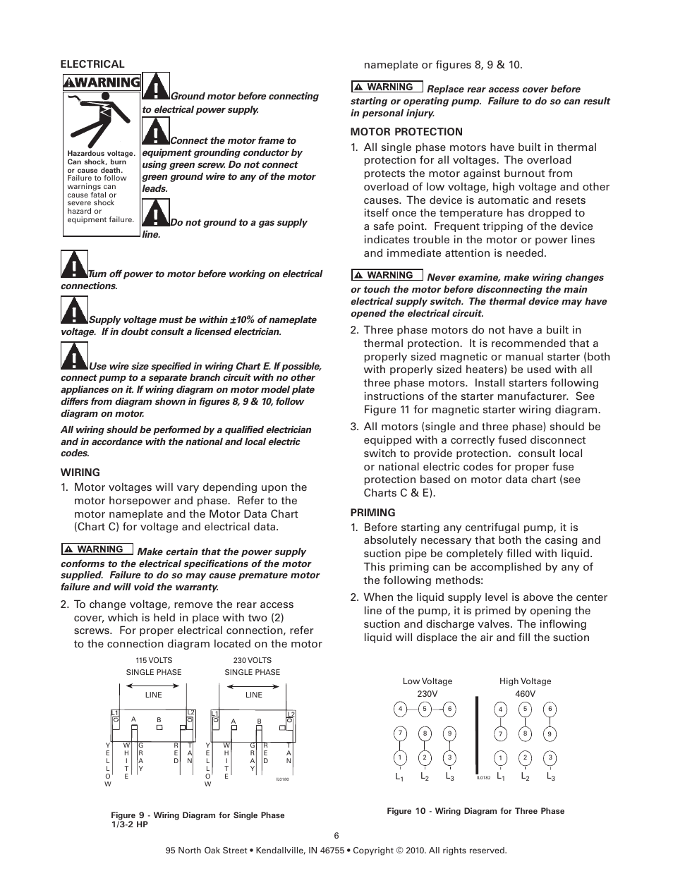 Electrical | Flint & Walling Centrifugal Packages - CJ103 User Manual | Page 6 / 11