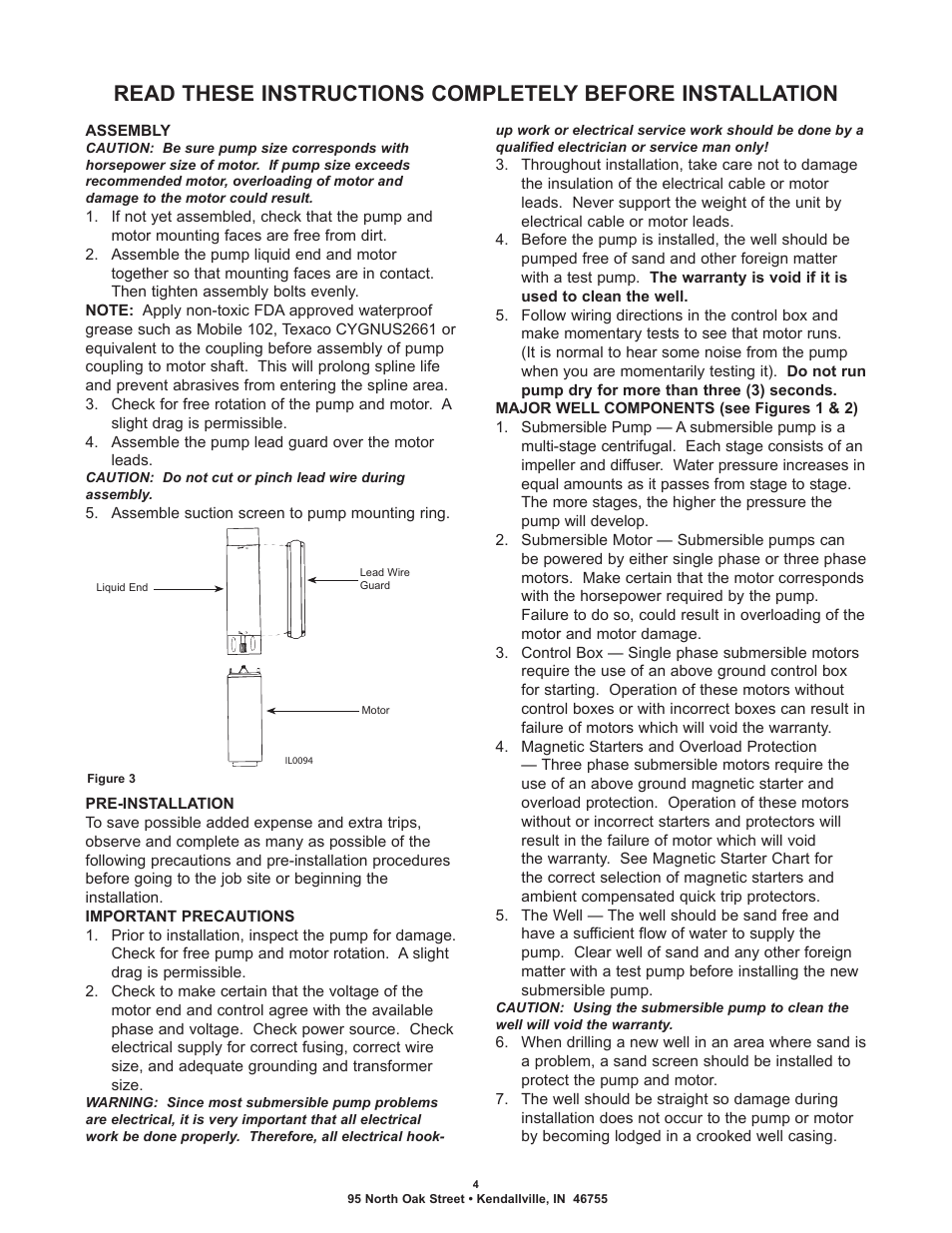 Flint & Walling Commander Pro 300 User Manual | Page 4 / 16