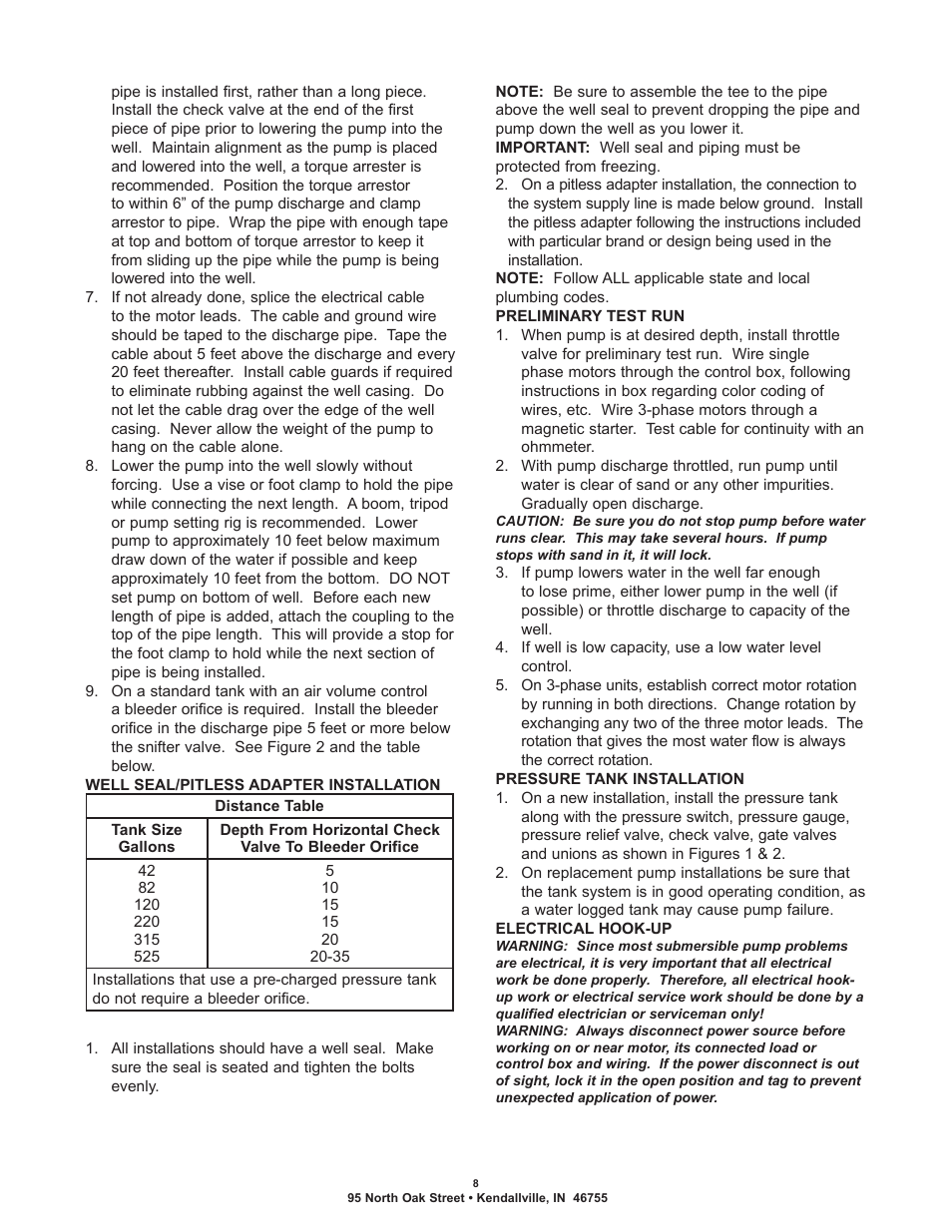 Flint & Walling Commander Pro 300 User Manual | Page 8 / 16