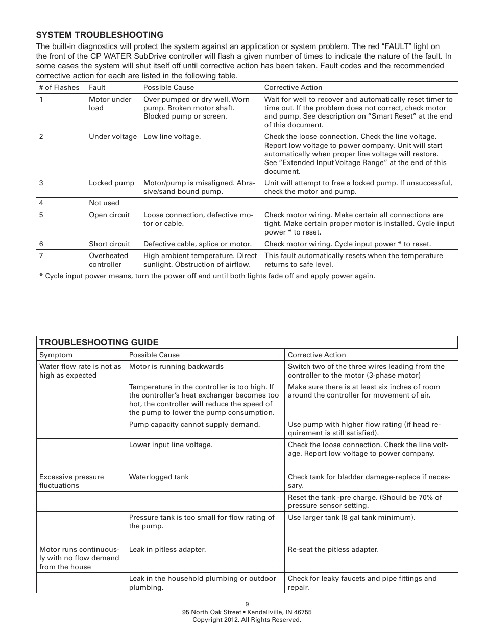 Flint & Walling Commander Pro 75 User Manual | Page 9 / 10