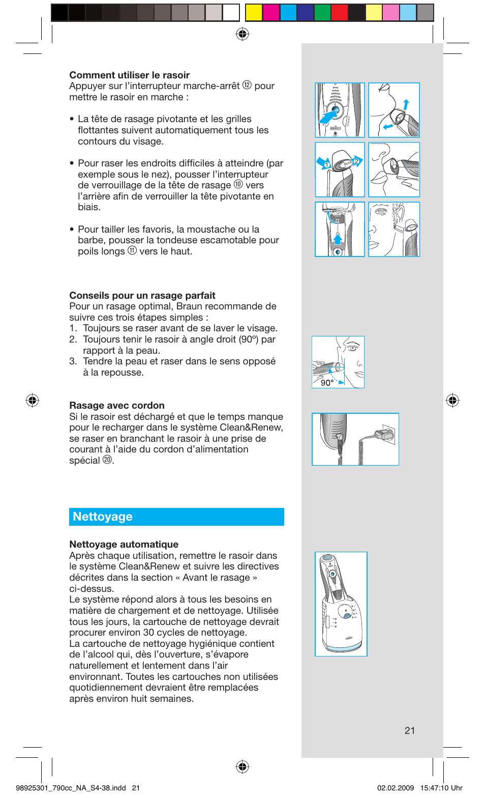 Nettoyage, Rese t | Braun 5692 User Manual | Page 21 / 35