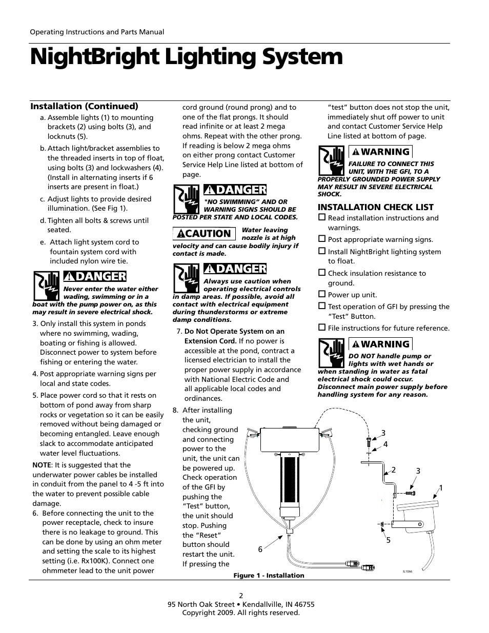 Nightbright lighting system | Flint & Walling NightBright Lighting System w-GFI User Manual | Page 2 / 4