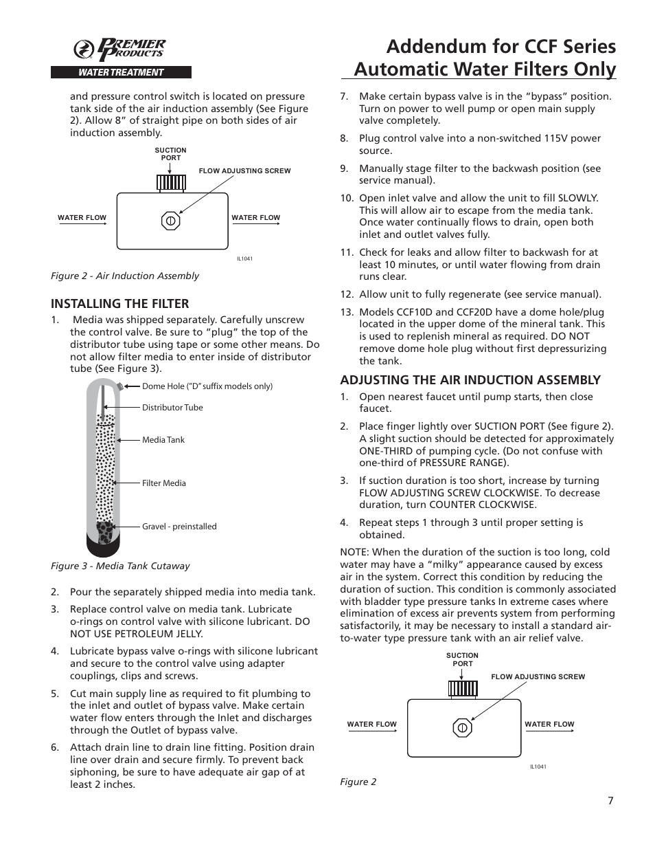 Flint & Walling CCF Series Air Induction Water Treatment Systems User Manual | Page 7 / 12