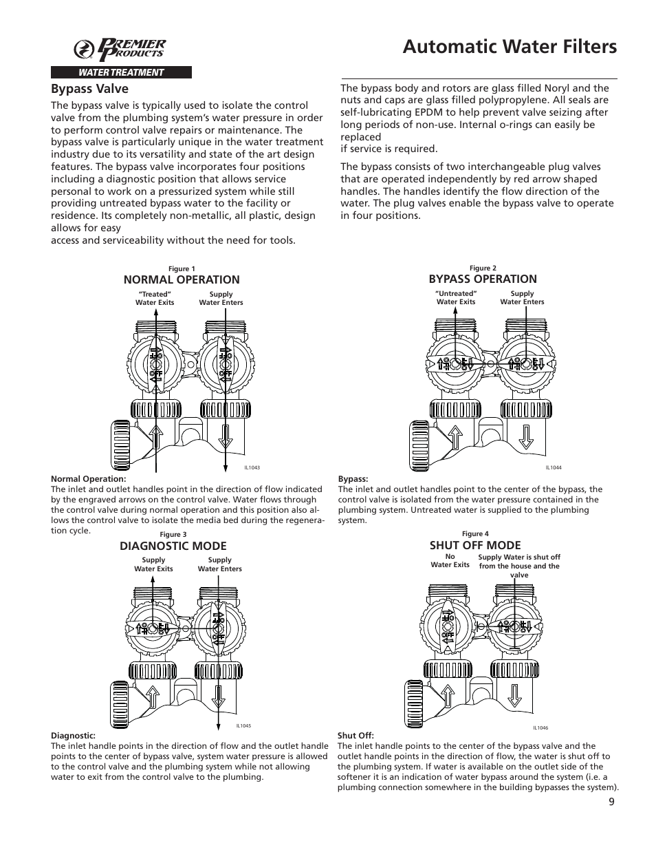 Automatic water filters, Remier, Bypass valve | Flint & Walling CCF Series Air Induction Water Treatment Systems User Manual | Page 9 / 12