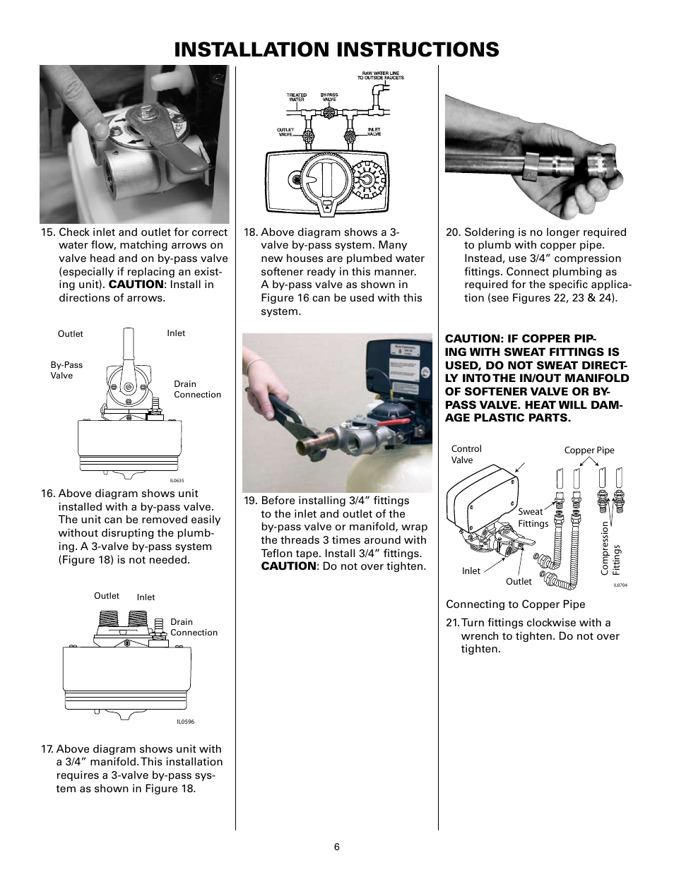 Installation instructions | Flint & Walling P07EC24 Single Tank Water Softener User Manual | Page 6 / 38