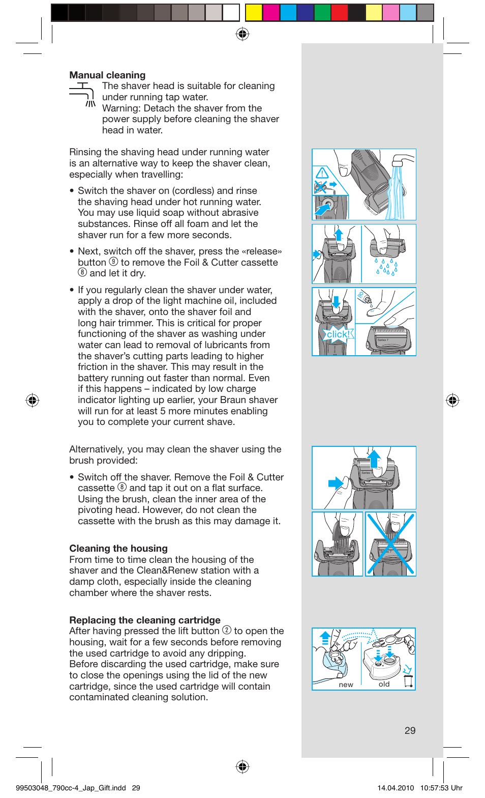 Click | Braun 790CC-4 User Manual | Page 29 / 32