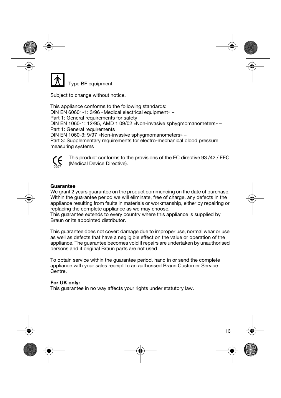 Braun BP2550 User Manual | Page 13 / 62