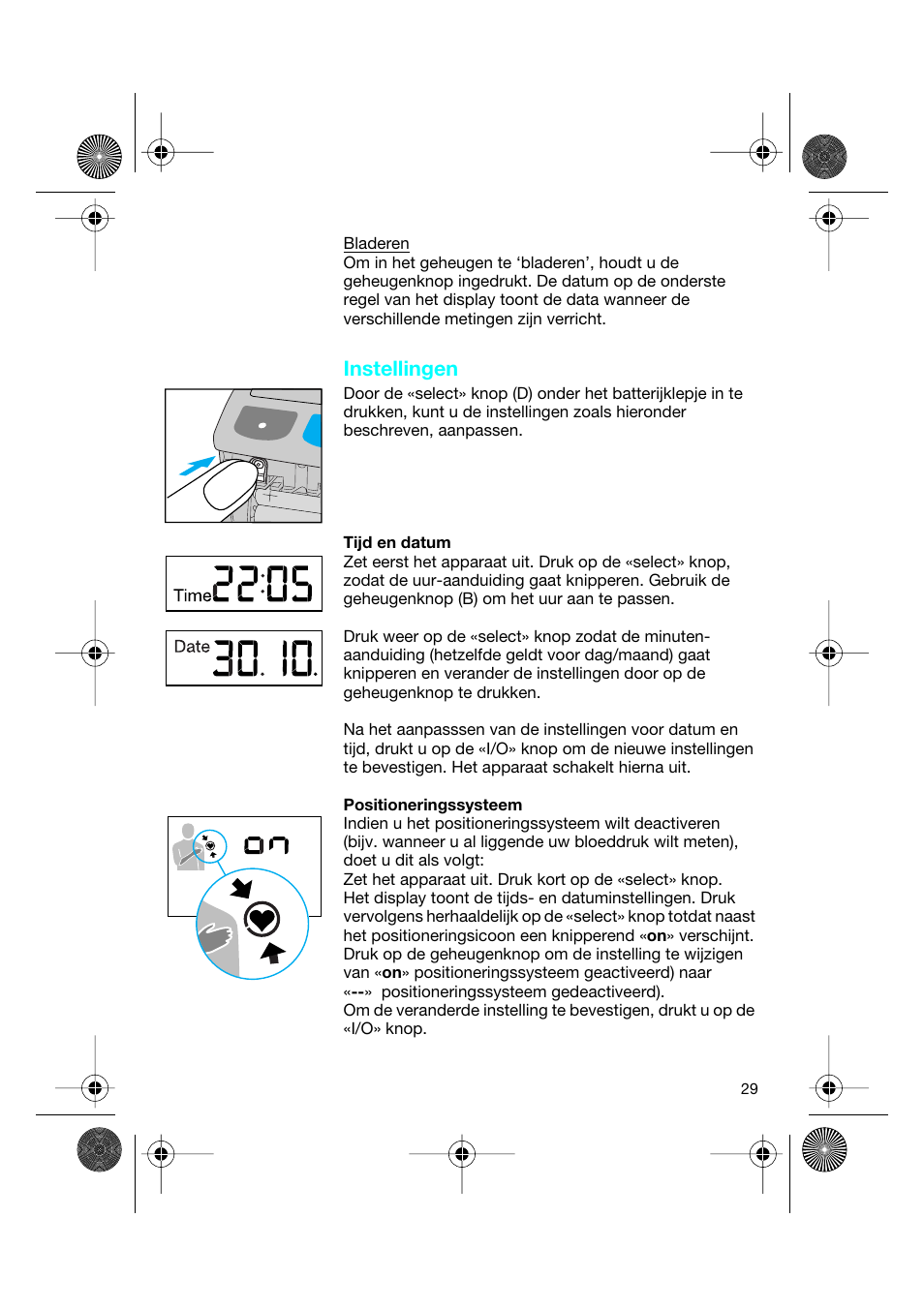 Instellingen | Braun BP2550 User Manual | Page 29 / 62