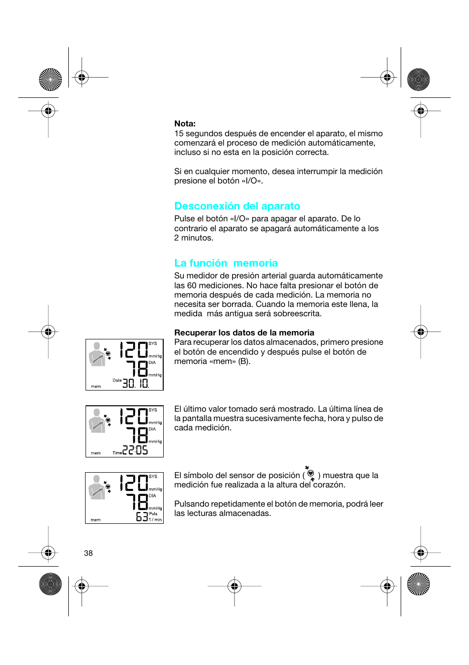 Desconexión del aparato | Braun BP2550 User Manual | Page 38 / 62