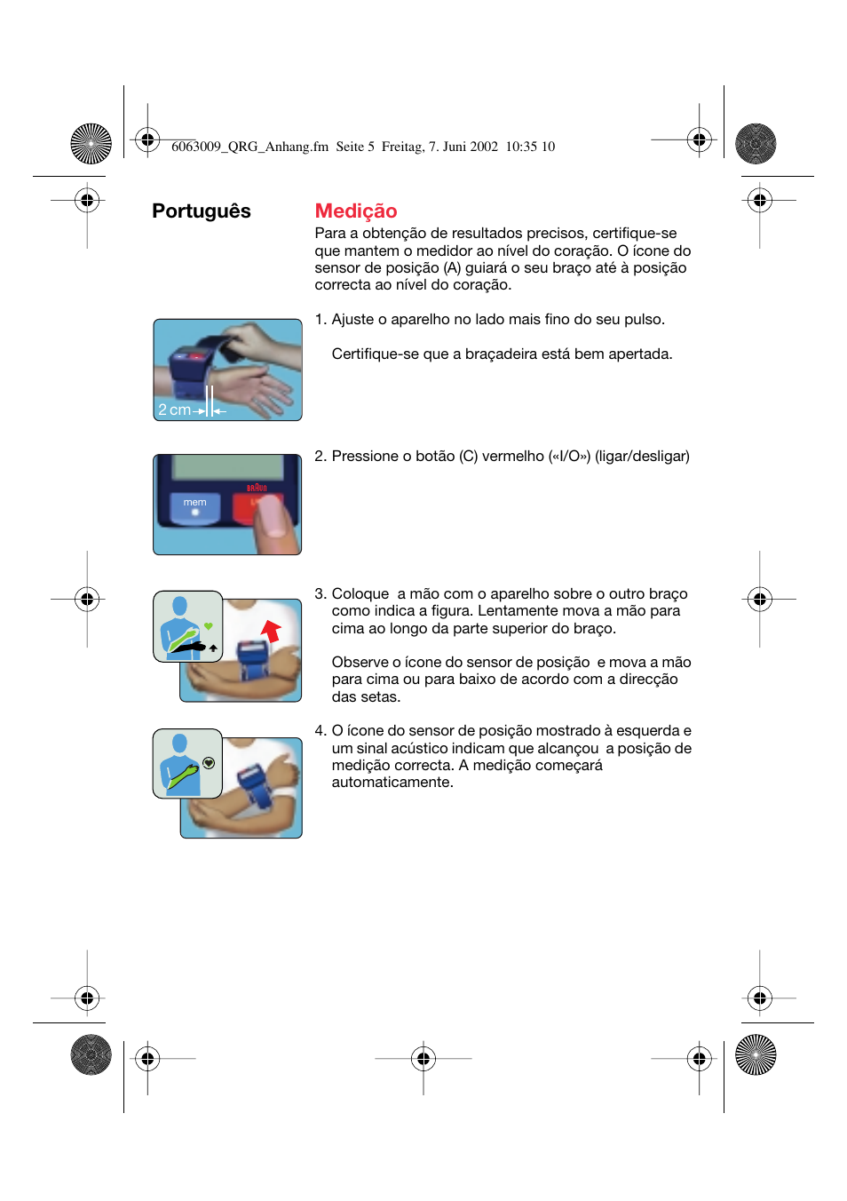Medição, Português | Braun BP2550 User Manual | Page 62 / 62