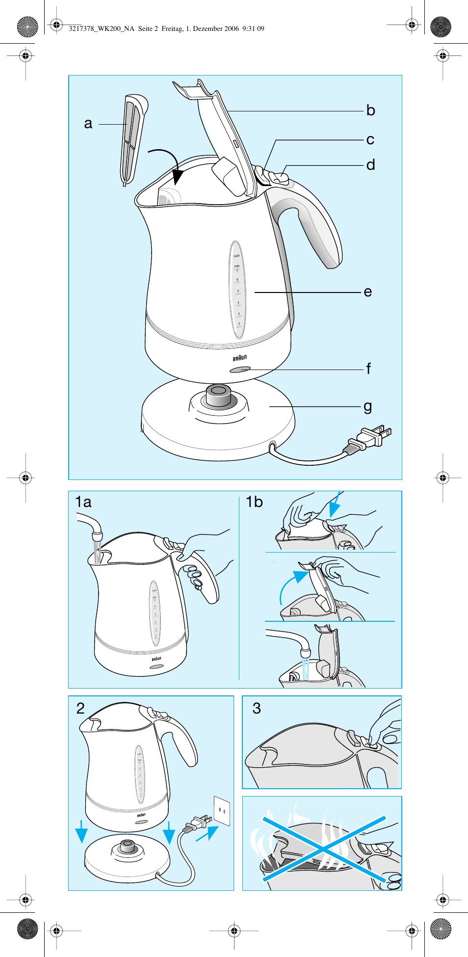 Ab 1a 3 2 1b, Eg c d | Braun 3219 User Manual | Page 2 / 8