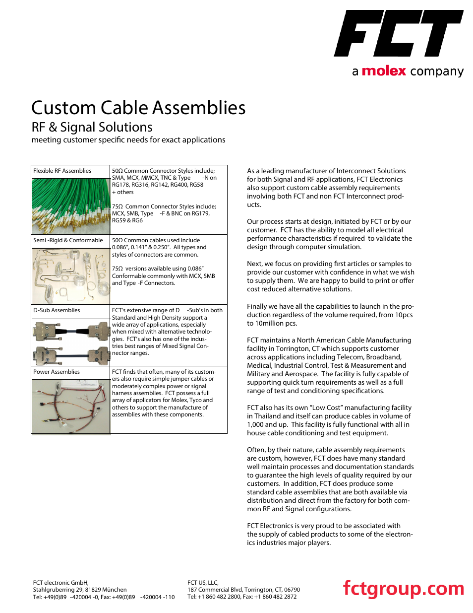 FMK RF & Signal Solutions User Manual | 1 page