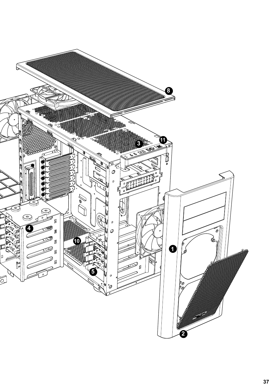 Fractal Design ARC Midi R2 Solid Side Panel User Manual | Page 38 / 39