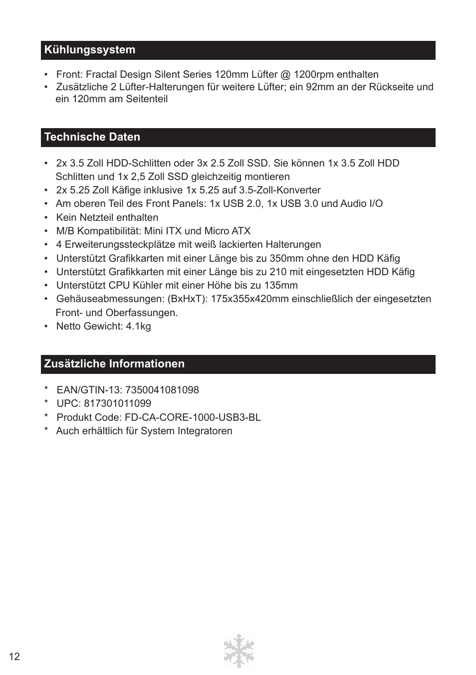 Fractal Design Core 1000 USB 3_0 User Manual | Page 14 / 38