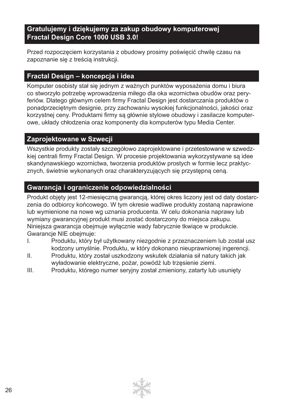 Fractal Design Core 1000 USB 3_0 User Manual | Page 28 / 38