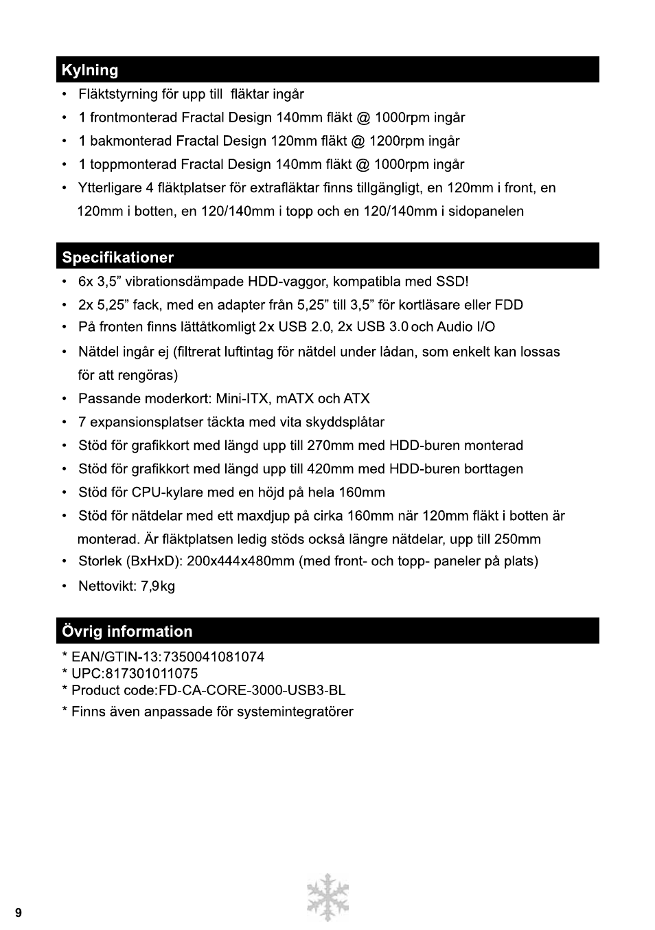 Fractal Design Core 3000 USB 3_0 User Manual | Page 10 / 38