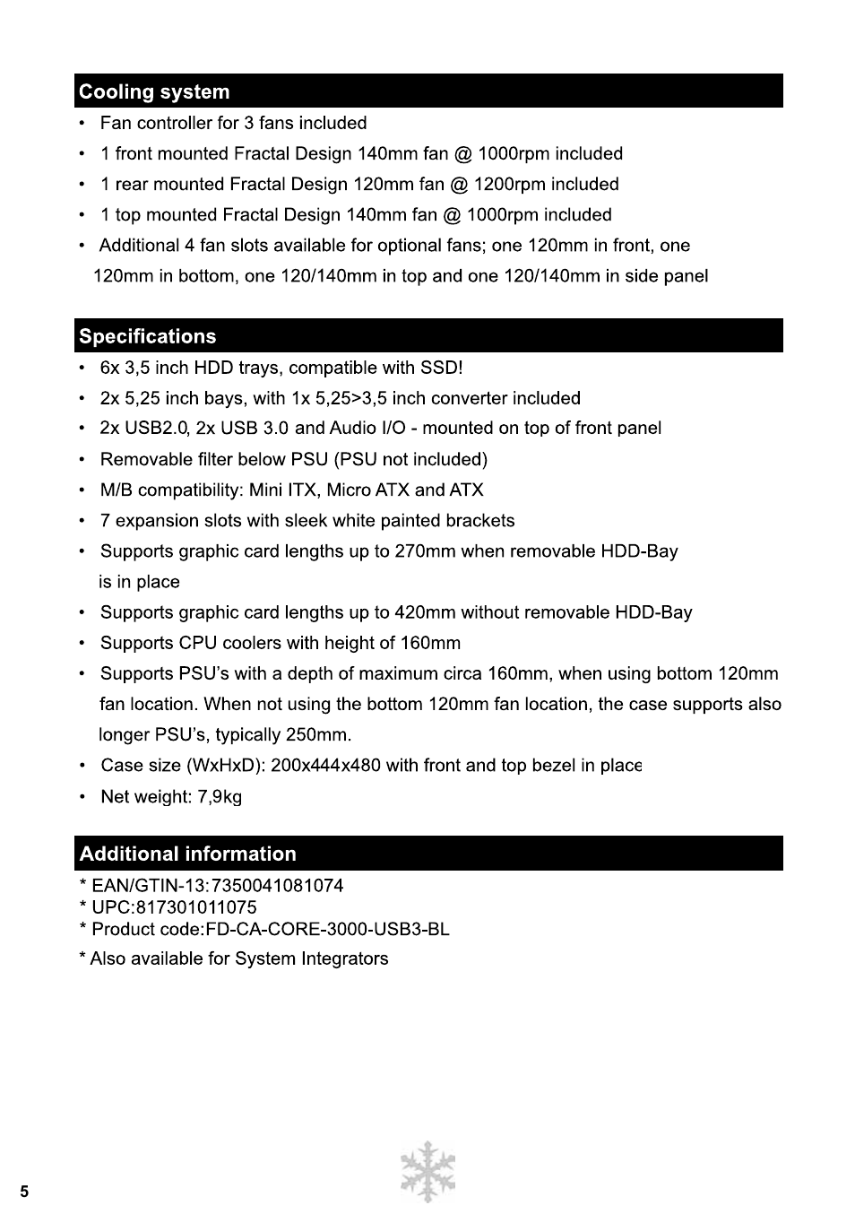 Fractal Design Core 3000 USB 3_0 User Manual | Page 6 / 38