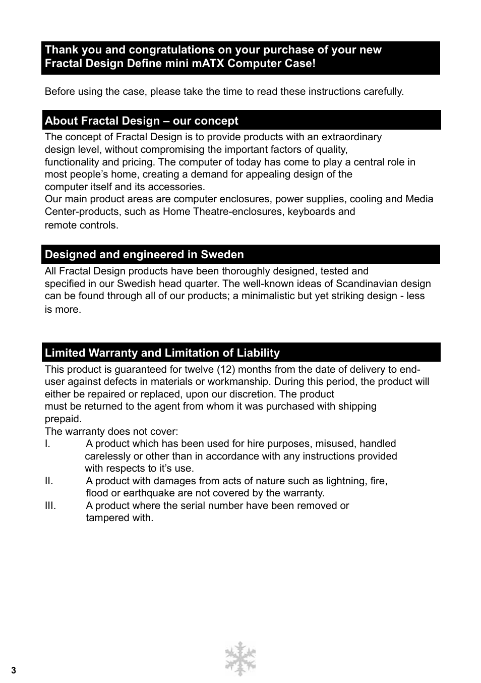 Fractal Design Define Mini User Manual | Page 4 / 40