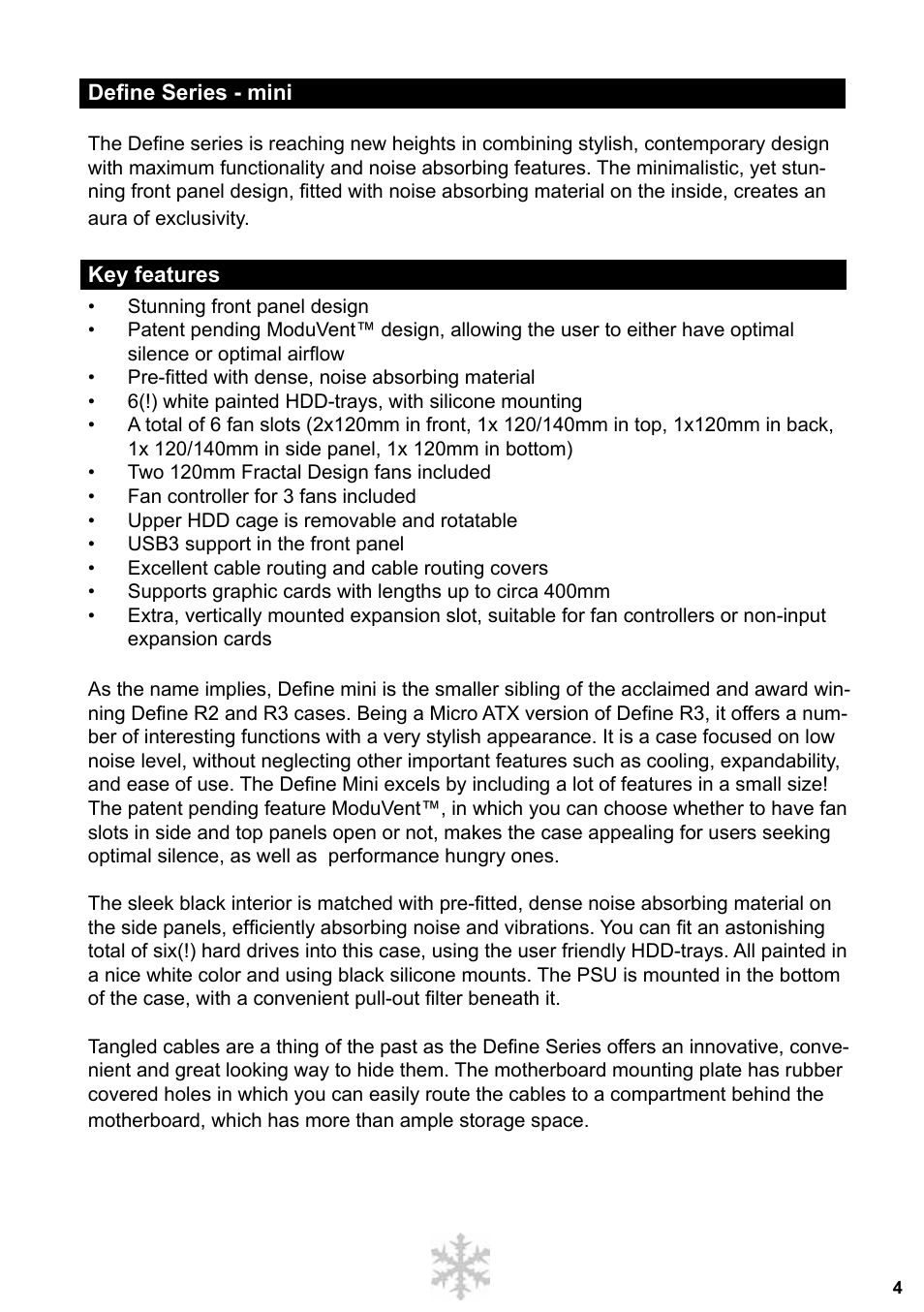 Fractal Design Define Mini User Manual | Page 5 / 40
