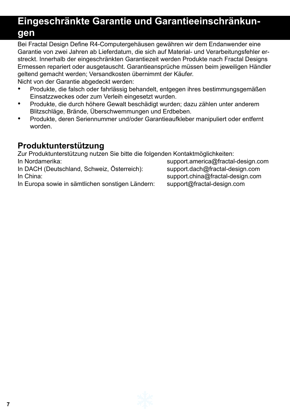 Produktunterstützung | Fractal Design Define R4 Titanium Grey Window User Manual | Page 8 / 37