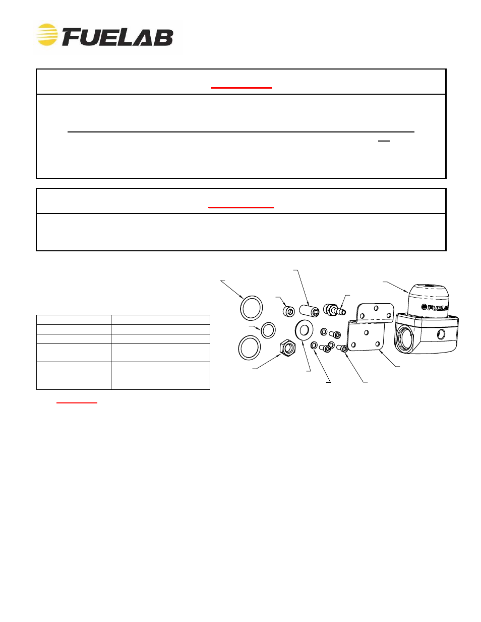 Fuelab 51501 Fuel Pressure Regulator User Manual | 4 pages