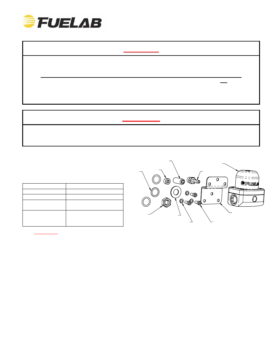 Fuelab 51504 Fuel Pressure Regulator User Manual | 4 pages