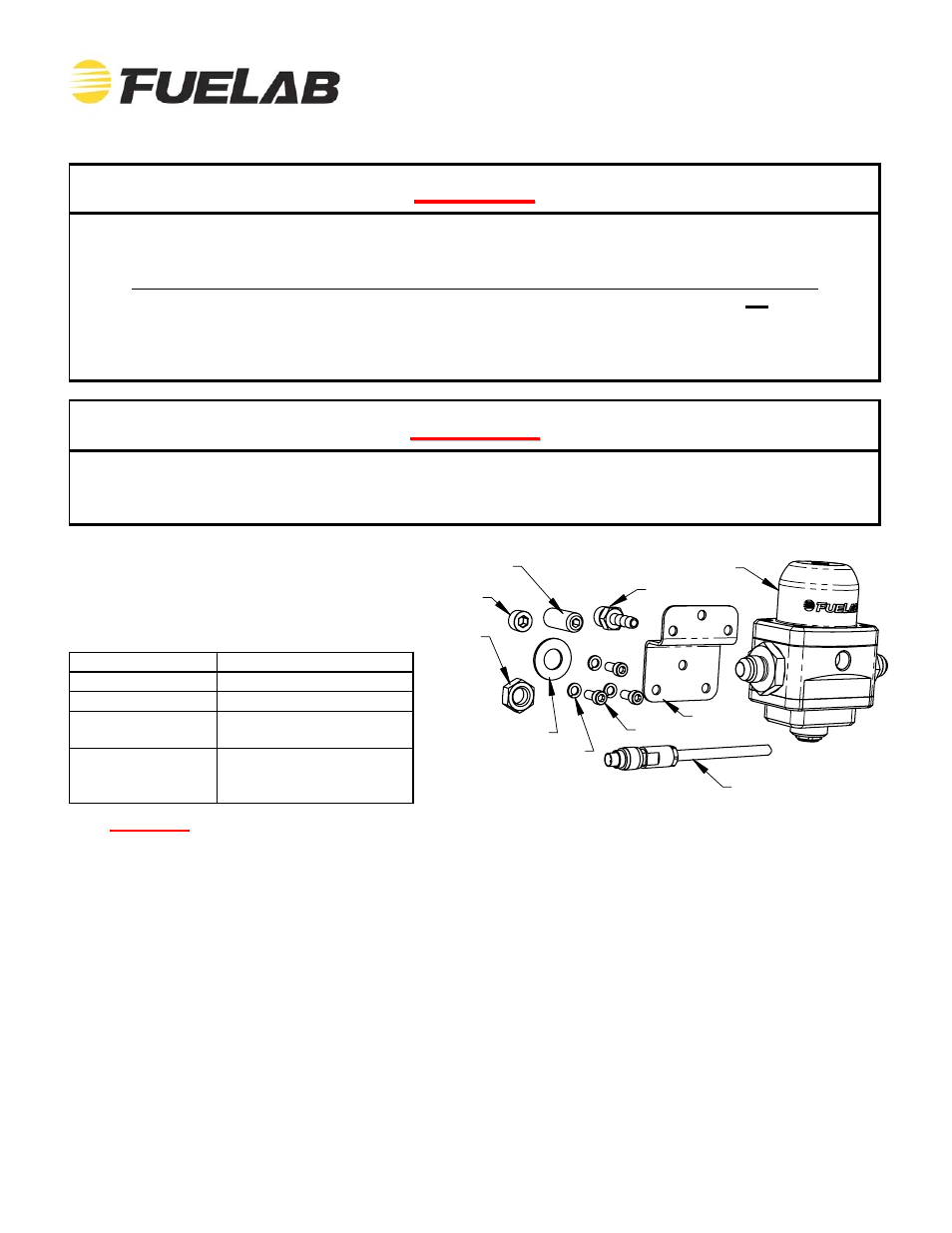 Fuelab 52901 Electronic Fuel Pressure Regulator User Manual | 6 pages