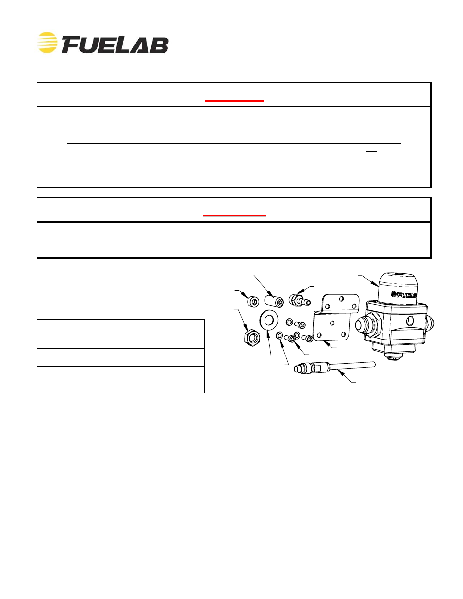 Fuelab 52902 Electronic Fuel Pressure Regulator User Manual | 6 pages