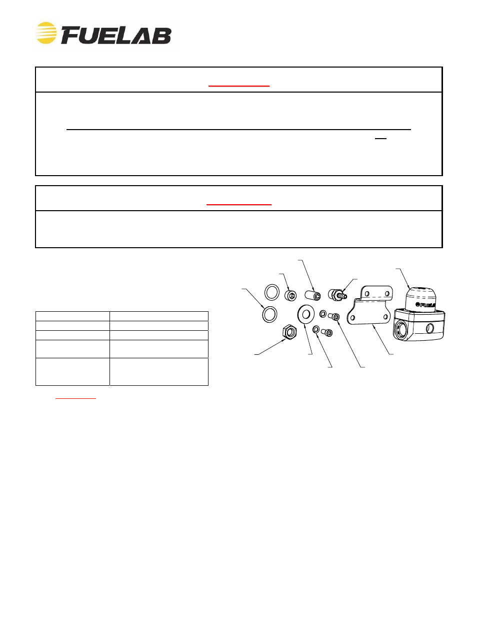 Fuelab 54501 Fuel Pressure Regulator User Manual | 4 pages