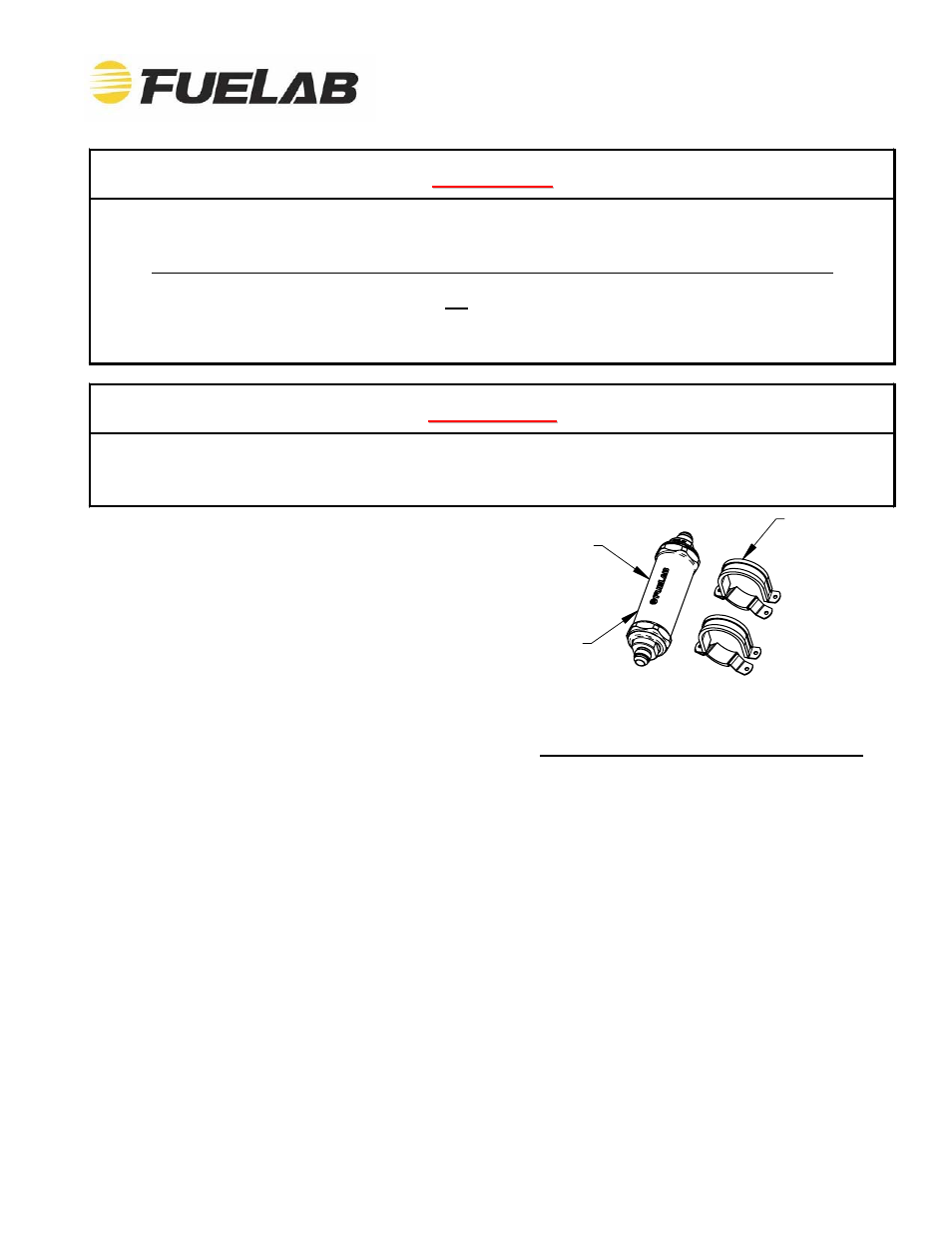 Fuelab 828xx Series In-Line Fuelab Filters User Manual | 2 pages