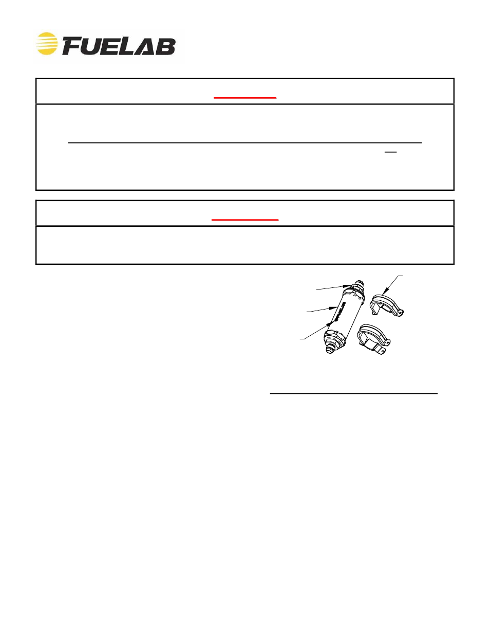 Fuelab 858xx Series High Flow Integrated Filter/Check Valve User Manual | 2 pages