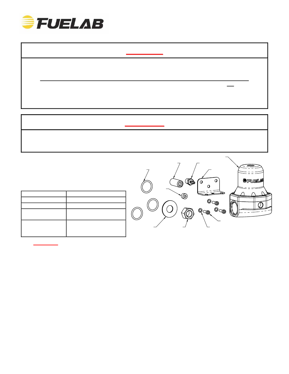 Fuelab 56504 High Flow Fuel Pressure Regulator User Manual | 4 pages